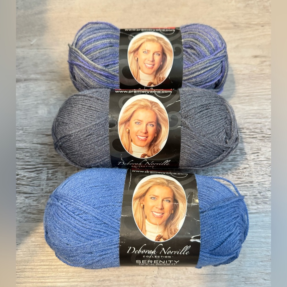 Premier Yarns Deborah Norville Collection Serenity Set -3 pcs. Sock Weight 50g